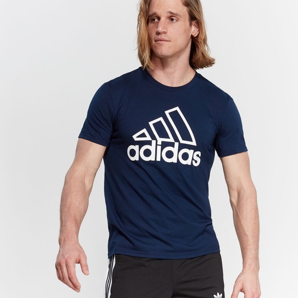 NEW Men's adidas Badge Sport Stitch Logo Tee s-L - Picture 2 of 4